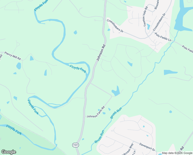 map of restaurants, bars, coffee shops, grocery stores, and more near 1001 Johnson Farm Road in Louisville