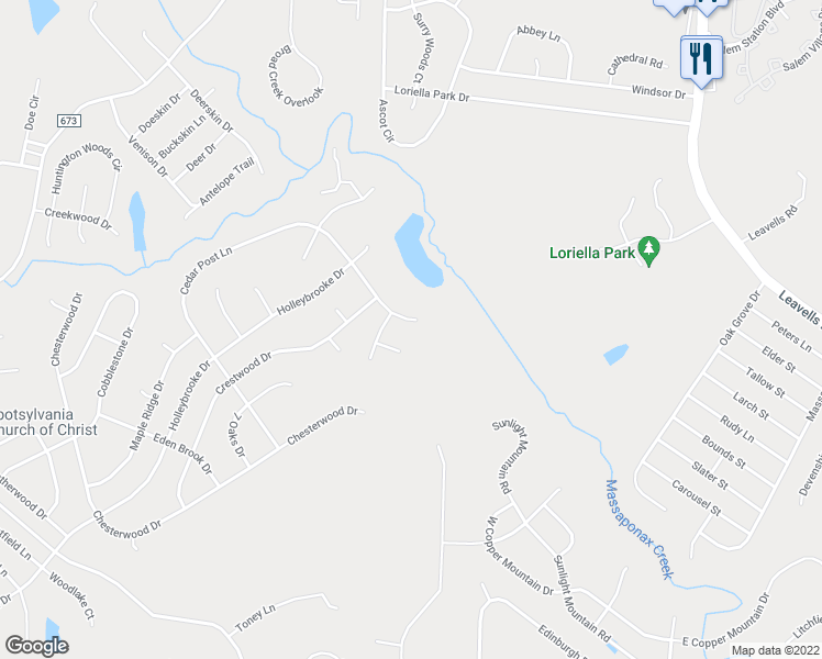 map of restaurants, bars, coffee shops, grocery stores, and more near 11009 Cedar Post Ln in Spotsylvania