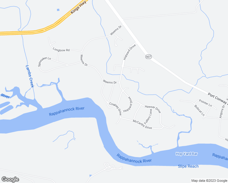 map of restaurants, bars, coffee shops, grocery stores, and more near 11411 Ianthas Way in King George