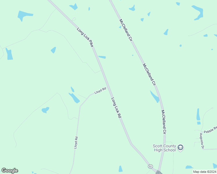 map of restaurants, bars, coffee shops, grocery stores, and more near Long Lick Pike in Georgetown