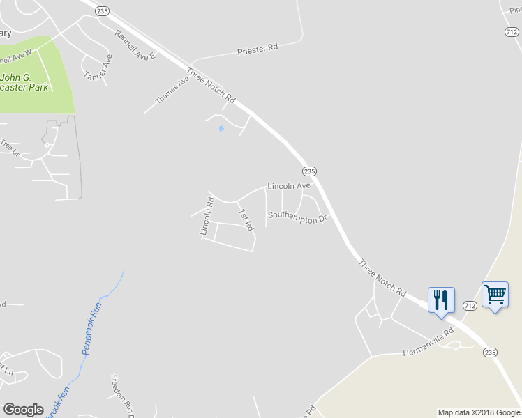 map of restaurants, bars, coffee shops, grocery stores, and more near 21337 Cambridge Ave in Lexington Park