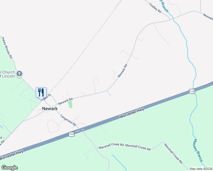 map of restaurants, bars, coffee shops, grocery stores, and more near 8621 Newark Road in Newark