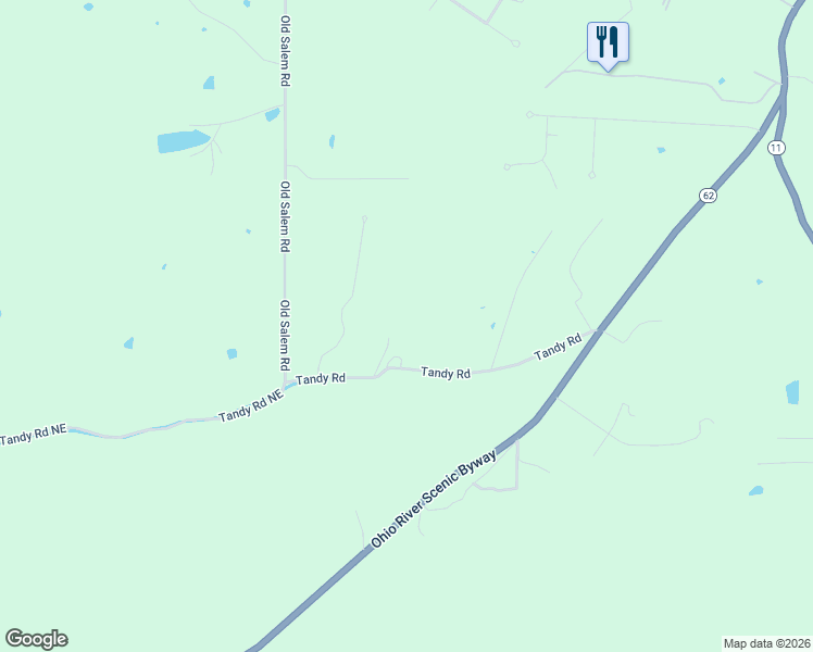 map of restaurants, bars, coffee shops, grocery stores, and more near 7712 Tandy Road in Lanesville