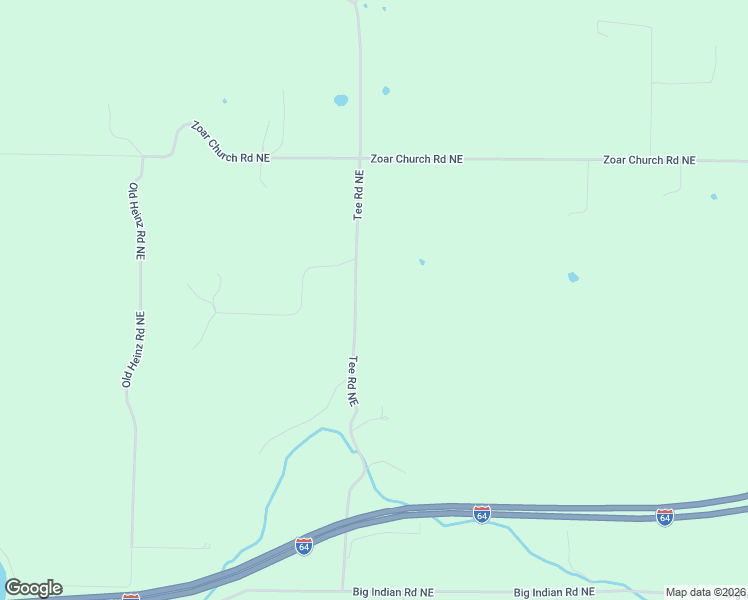 map of restaurants, bars, coffee shops, grocery stores, and more near 3834-4116 Tee Road Northeast in Corydon