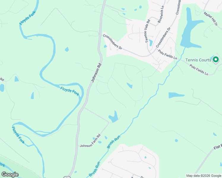 map of restaurants, bars, coffee shops, grocery stores, and more near 1313 Johnson Road in Louisville