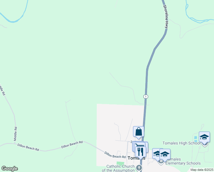 map of restaurants, bars, coffee shops, grocery stores, and more near in Tomales