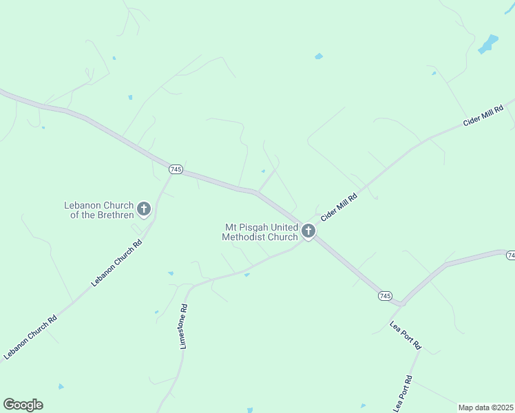 map of restaurants, bars, coffee shops, grocery stores, and more near 268 Mount Pisgah Road in Mount Sidney