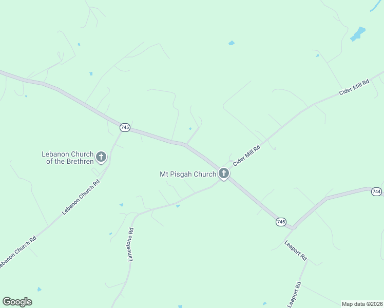 map of restaurants, bars, coffee shops, grocery stores, and more near 234 Mount Pisgah Road in Mount Sidney