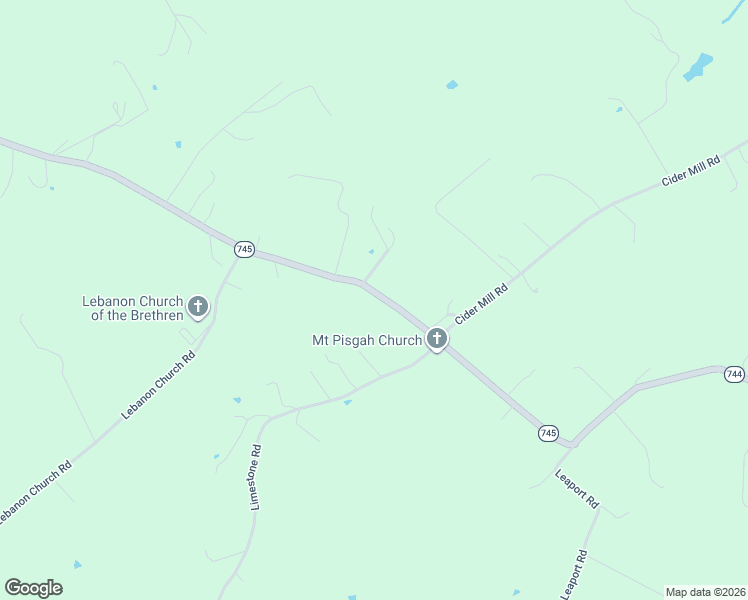 map of restaurants, bars, coffee shops, grocery stores, and more near 234 Mount Pisgah Road in Mount Sidney