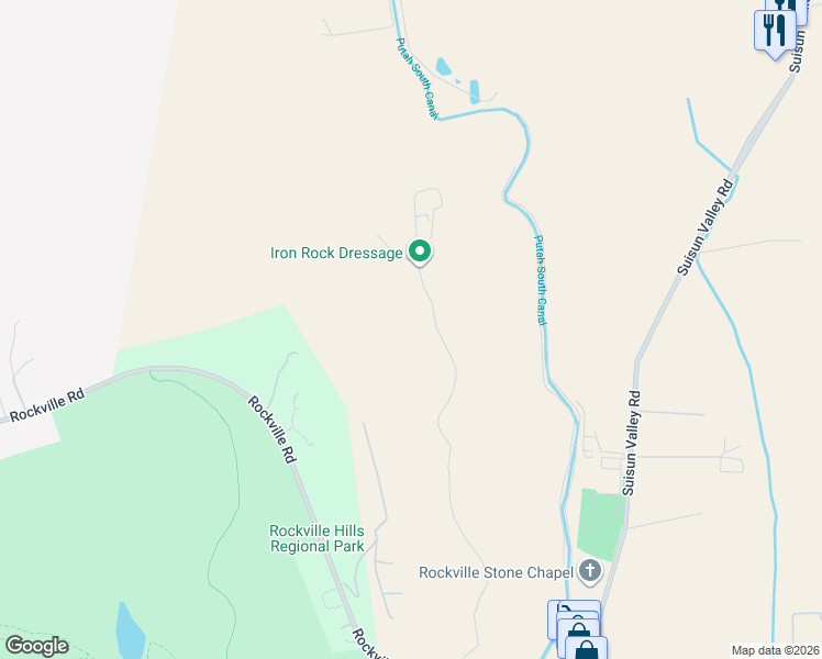 map of restaurants, bars, coffee shops, grocery stores, and more near 4351 Stonefield Lane in Fairfield