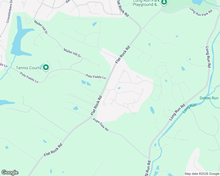 map of restaurants, bars, coffee shops, grocery stores, and more near 17403 Polo Run Lane in Louisville