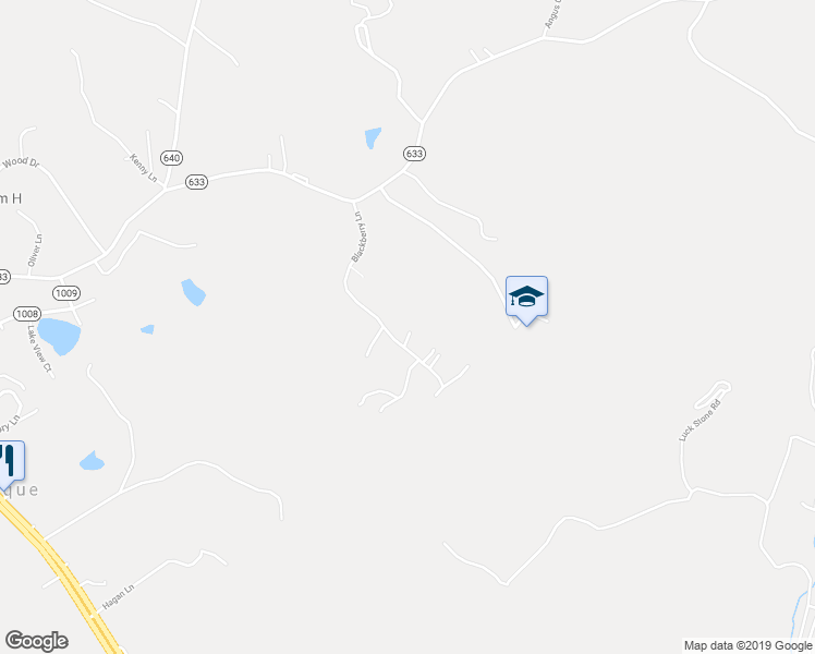 map of restaurants, bars, coffee shops, grocery stores, and more near 377 Blackberry Lane in Ruckersville