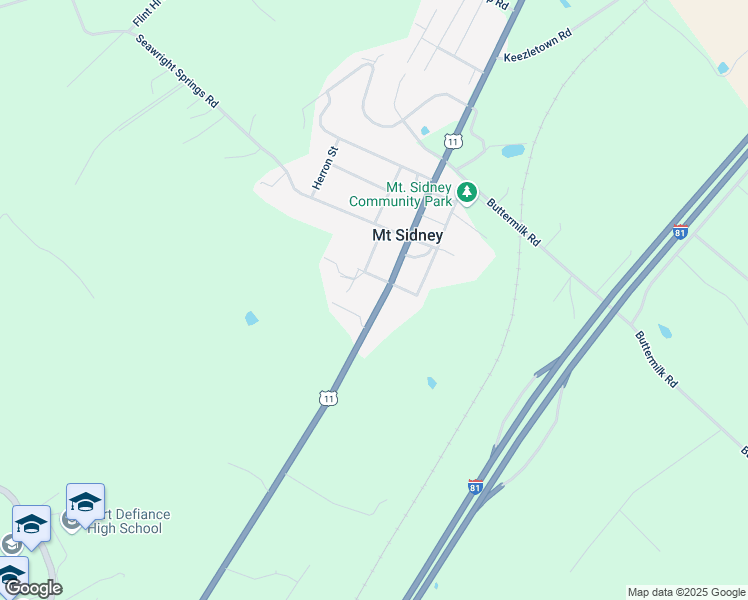 map of restaurants, bars, coffee shops, grocery stores, and more near 2254 Lee Highway in Mount Sidney
