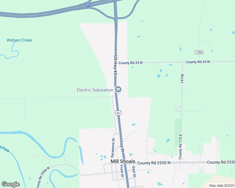map of restaurants, bars, coffee shops, grocery stores, and more near 4 U.S. 45 in Mill Shoals