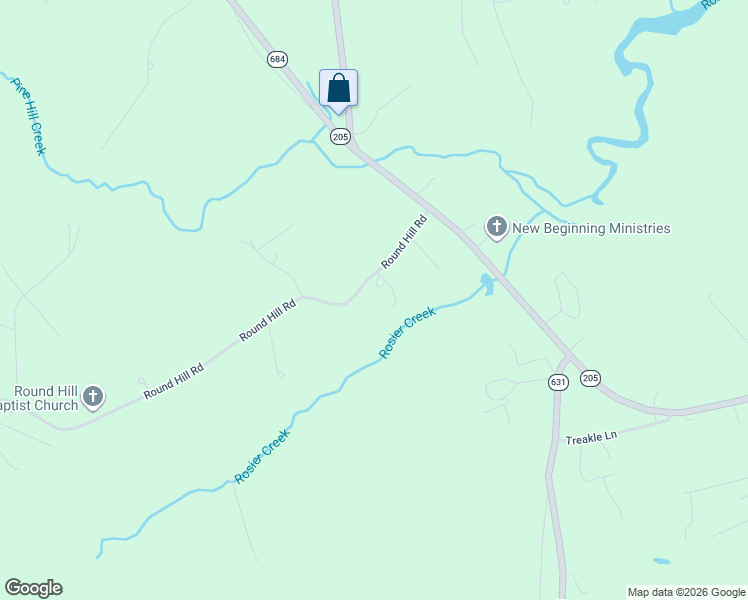 map of restaurants, bars, coffee shops, grocery stores, and more near 17292 Round Hill Road in Oak Grove