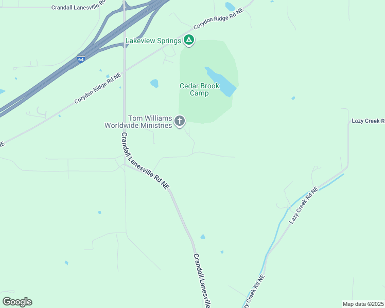 map of restaurants, bars, coffee shops, grocery stores, and more near 3978 Brookside Court Northeast in Lanesville