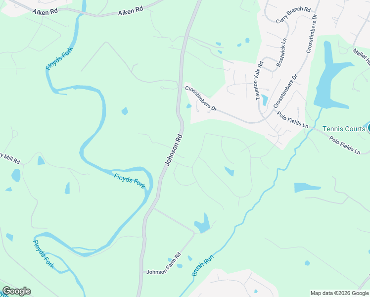 map of restaurants, bars, coffee shops, grocery stores, and more near 1617 Johnson Road in Louisville
