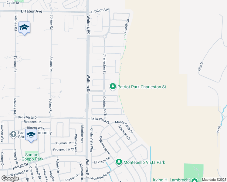 map of restaurants, bars, coffee shops, grocery stores, and more near 1610 Little Rock Circle in Suisun City