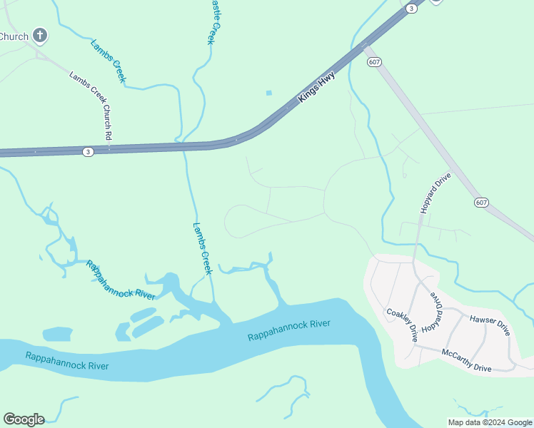 map of restaurants, bars, coffee shops, grocery stores, and more near Spinnaker Lane in King George