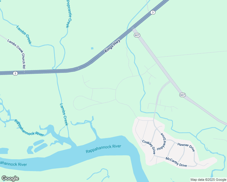 map of restaurants, bars, coffee shops, grocery stores, and more near 5352 Longbow Road in King George
