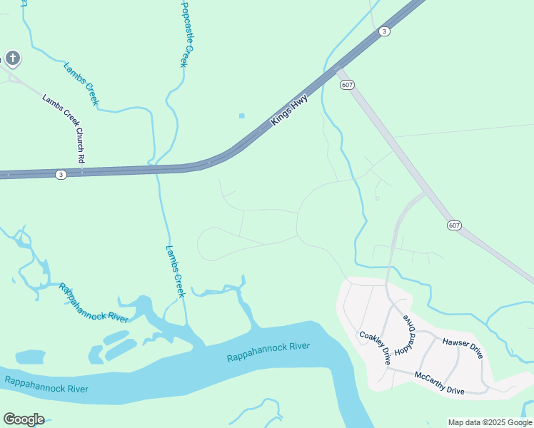 map of restaurants, bars, coffee shops, grocery stores, and more near 5306 Longbow Road in King George