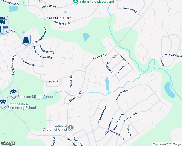map of restaurants, bars, coffee shops, grocery stores, and more near 10941 Huntington Woods Circle in Fredericksburg
