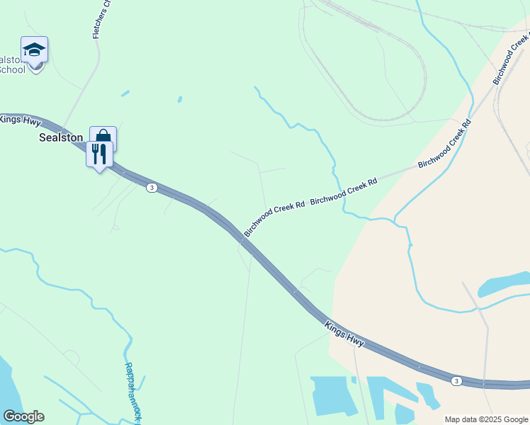 map of restaurants, bars, coffee shops, grocery stores, and more near 11274 Freidland Lane in King George