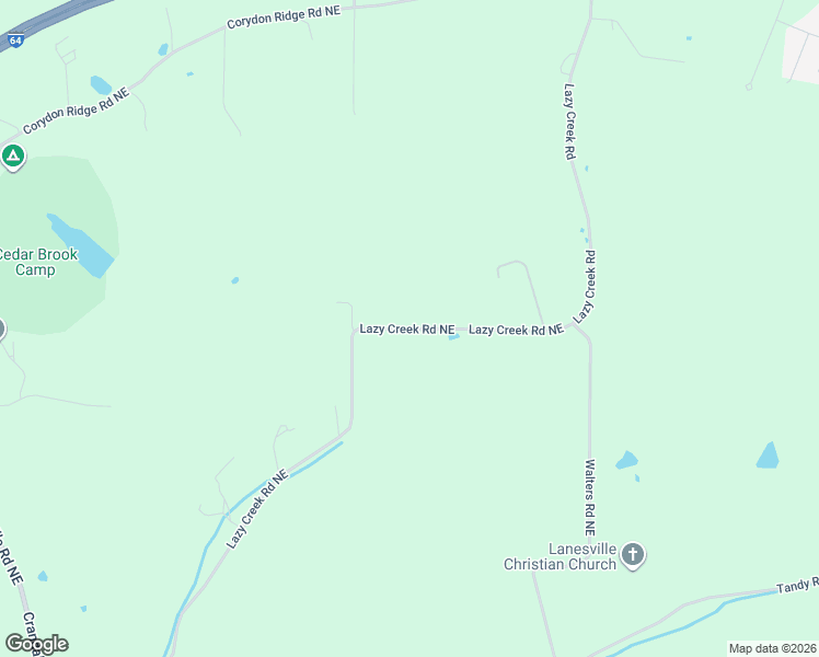 map of restaurants, bars, coffee shops, grocery stores, and more near 4185 Lazy Creek Road Northeast in Lanesville