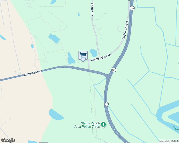 map of restaurants, bars, coffee shops, grocery stores, and more near 1224 Stanly Lane in Napa