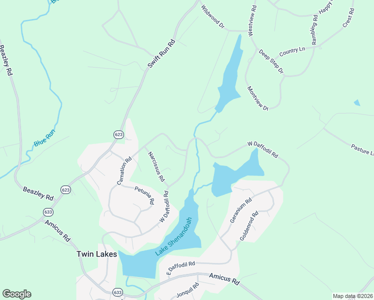 map of restaurants, bars, coffee shops, grocery stores, and more near 926 West Daffodil Road in Ruckersville