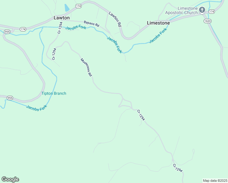 map of restaurants, bars, coffee shops, grocery stores, and more near Mushroom Road in Olive Hill