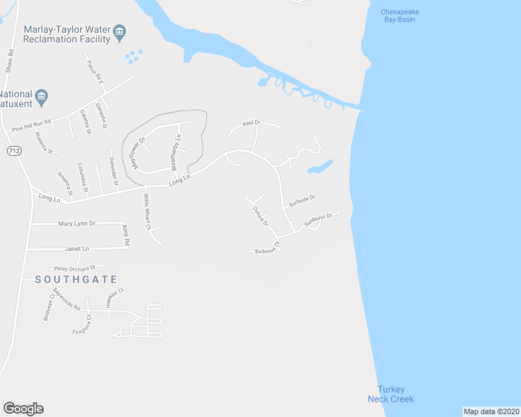 map of restaurants, bars, coffee shops, grocery stores, and more near 21544 Oxford Drive in Lexington Park