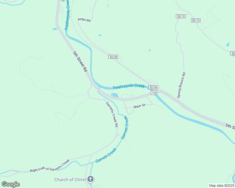 map of restaurants, bars, coffee shops, grocery stores, and more near 6999 West Virginia 152 in Wayne