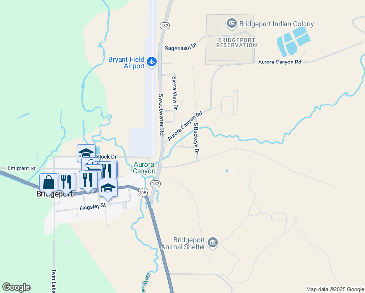 map of restaurants, bars, coffee shops, grocery stores, and more near 1 East Summer Meadows Road in Bridgeport