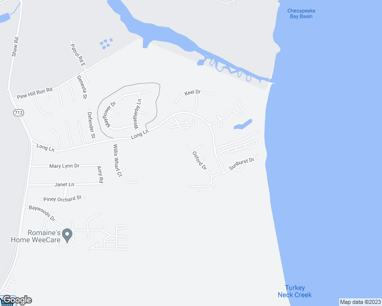 map of restaurants, bars, coffee shops, grocery stores, and more near 21561 Oxford Drive in Lexington Park