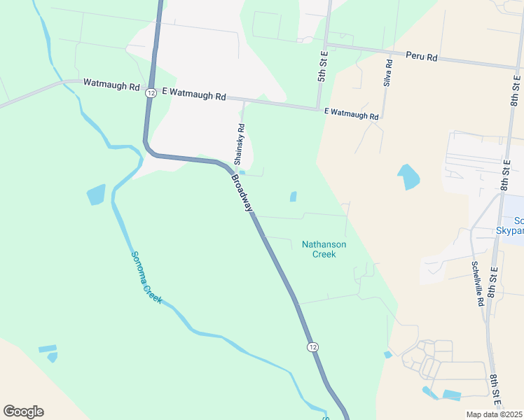 map of restaurants, bars, coffee shops, grocery stores, and more near 21690 Broadway in Sonoma