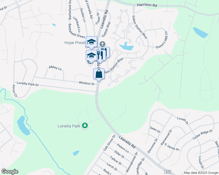 map of restaurants, bars, coffee shops, grocery stores, and more near 11127 Stalbridge Court in Fredericksburg