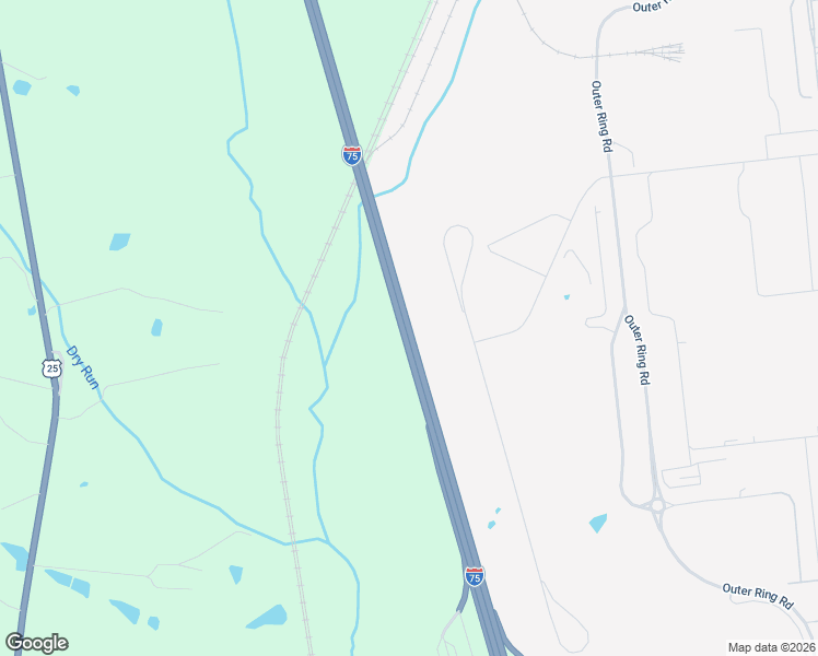 map of restaurants, bars, coffee shops, grocery stores, and more near Interstate 75 in Georgetown