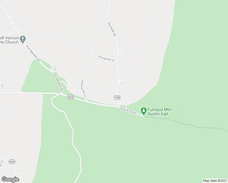 map of restaurants, bars, coffee shops, grocery stores, and more near 10510 Ore Bank Road in Grottoes