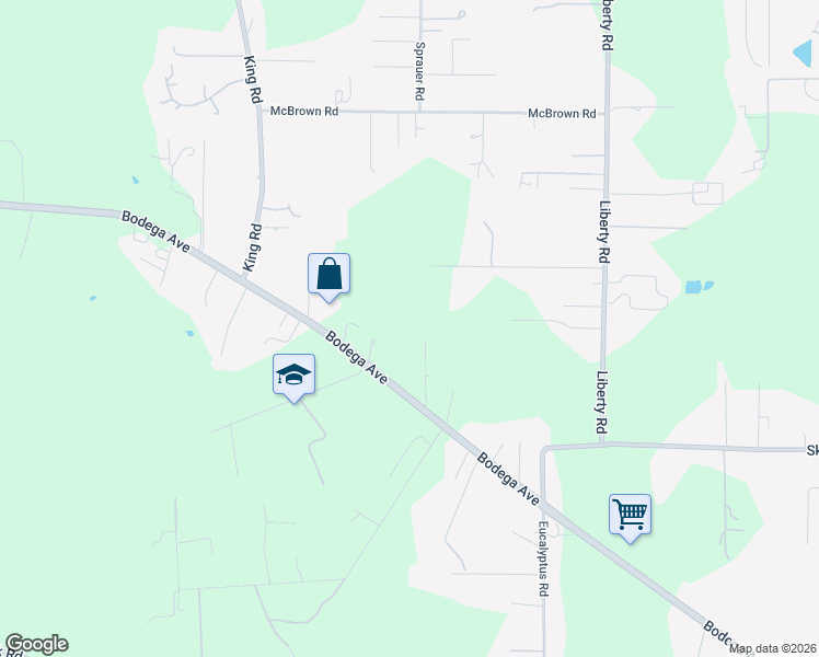 map of restaurants, bars, coffee shops, grocery stores, and more near 4880 Bodega Avenue in Petaluma