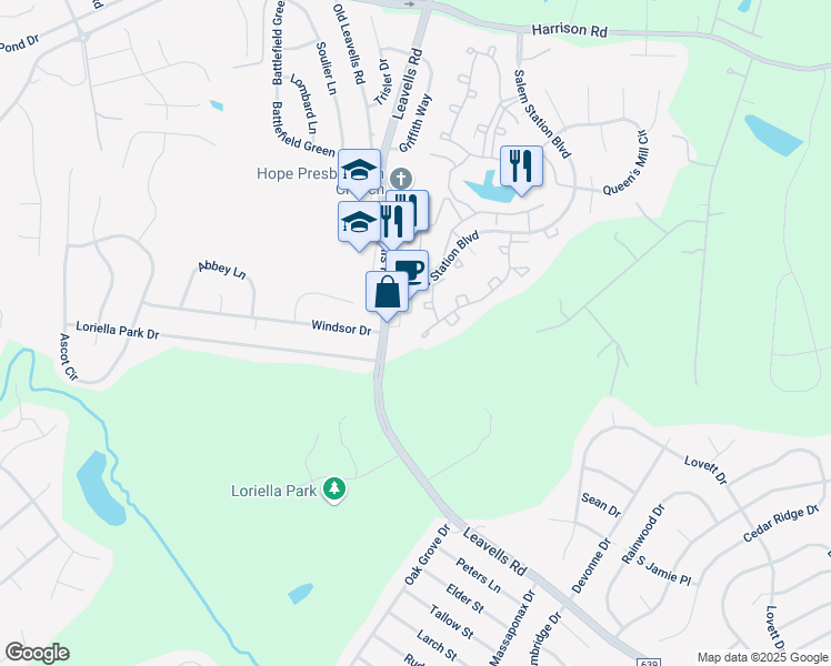 map of restaurants, bars, coffee shops, grocery stores, and more near 11109 Stalbridge Court in Fredericksburg