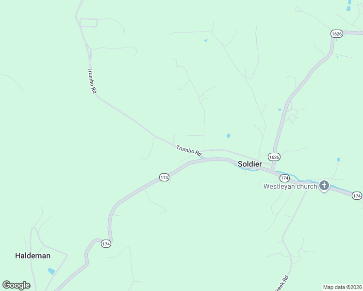 map of restaurants, bars, coffee shops, grocery stores, and more near 1068 Trumbo Hill Road in Olive Hill