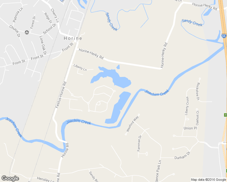 map of restaurants, bars, coffee shops, grocery stores, and more near 1750 Waters Edge Way in Pevely
