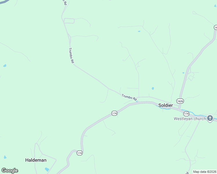 map of restaurants, bars, coffee shops, grocery stores, and more near Trumbo Hill Road in Olive Hill