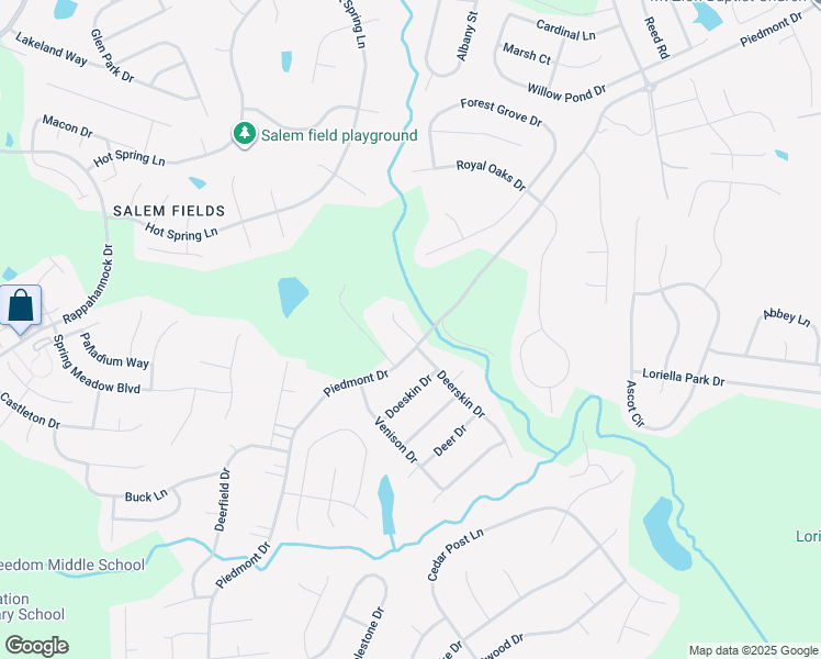 map of restaurants, bars, coffee shops, grocery stores, and more near 11220 Piedmont Drive in Fredericksburg