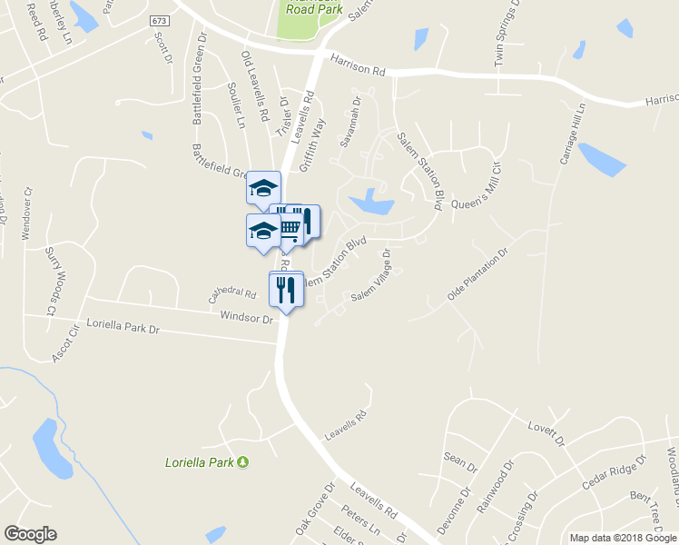 map of restaurants, bars, coffee shops, grocery stores, and more near 11133 Thornberry Court in Fredericksburg