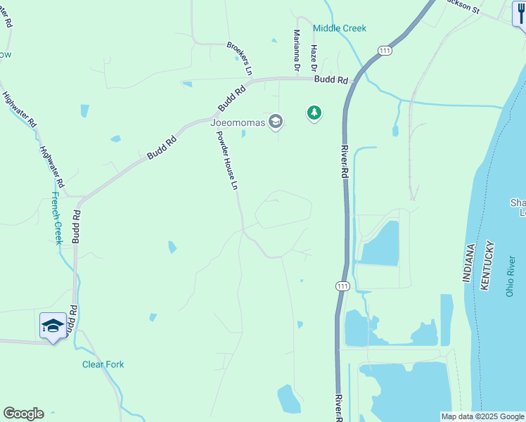 map of restaurants, bars, coffee shops, grocery stores, and more near 2206 East Arrowhead Drive in New Albany