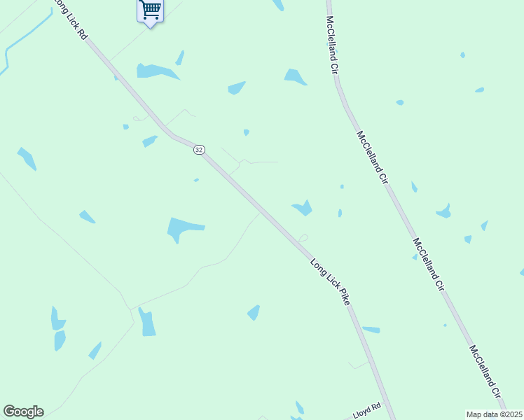 map of restaurants, bars, coffee shops, grocery stores, and more near Long Lick Pike in Georgetown