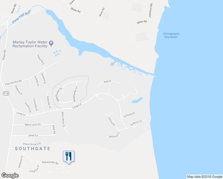 map of restaurants, bars, coffee shops, grocery stores, and more near 21668 Mainsail Drive in Lexington Park