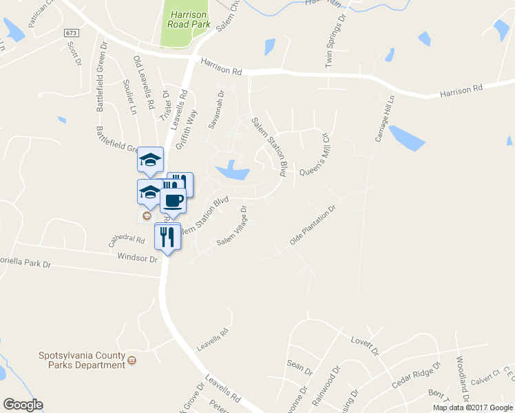 map of restaurants, bars, coffee shops, grocery stores, and more near 11181 Sussex Court in Fredericksburg